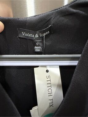 Violets & Roses Black Dress - Size 12